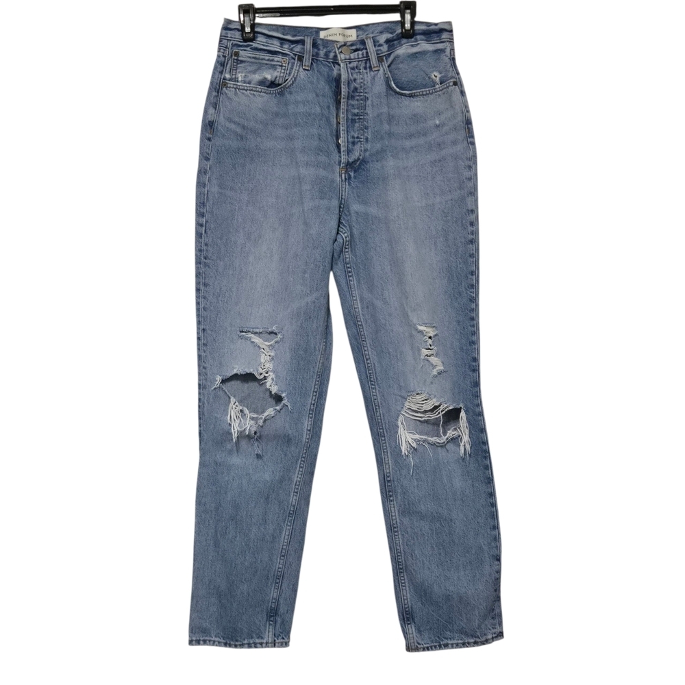 Denim Forum High-Rise Loose Distressed Women Jeans US 29